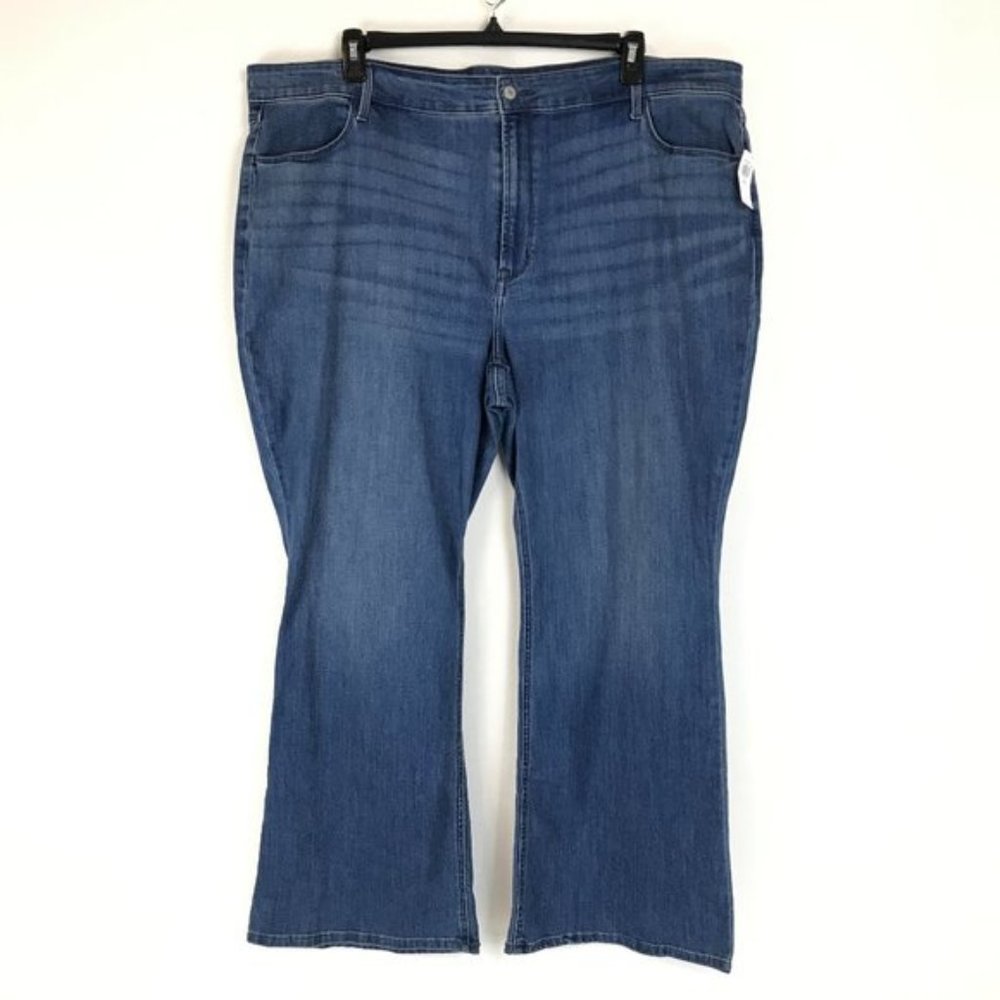 Old Navy High-Rise Wow Flare Jeans Women’s Plus Size 26 Short Stretch Denim